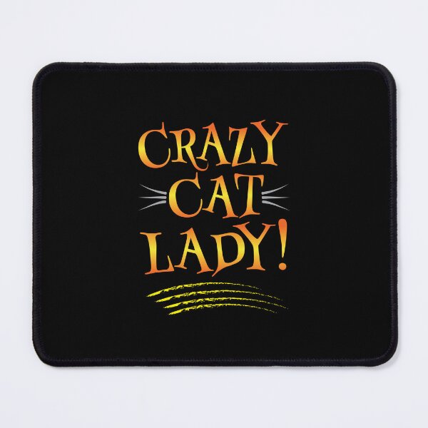 Item preview, 'Crazy Cat Lady!' (Black) designed and sold by The Button Gal.