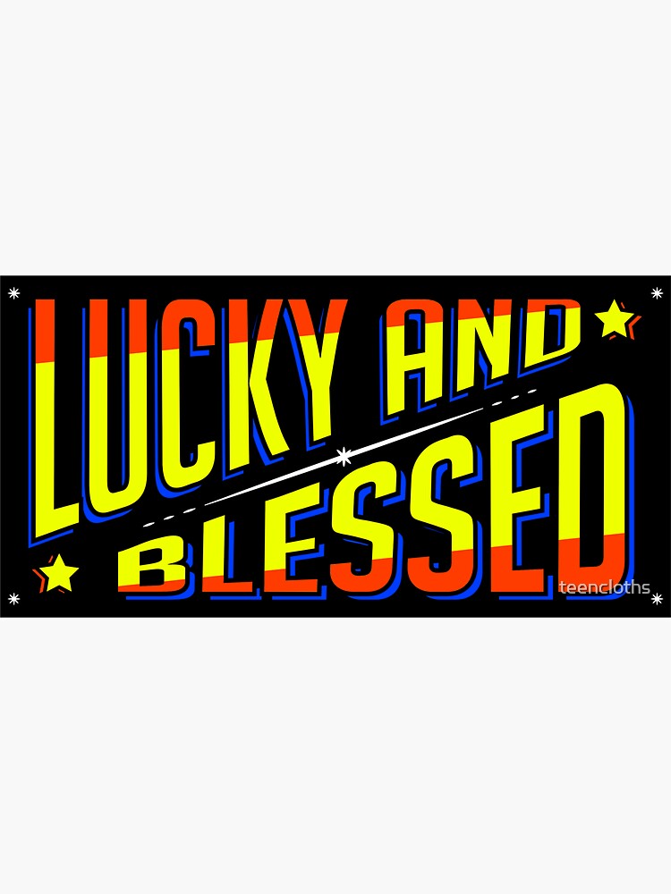 Pegatina «Suerte y Bendición Diseño de vibraciones positivas Cita motivacional Cotizar