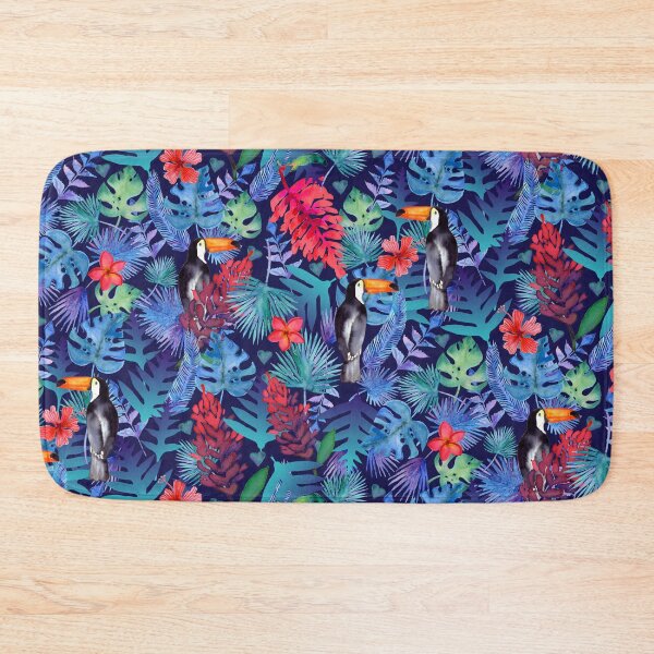 Item preview, Tropical Toucan jungle - navy designed and sold by thealohastudios.