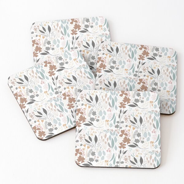Item preview, Boho Muted Pastel Botanical Pattern designed and sold by WalkSimplyArt.