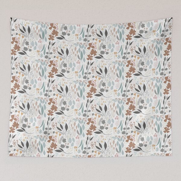 Item preview, Boho Muted Pastel Botanical Pattern designed and sold by WalkSimplyArt.