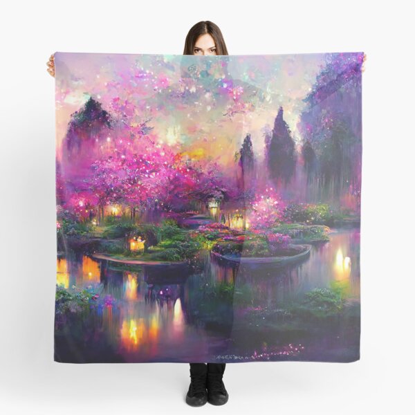 Fae Realm Garden of Reflection Scarf