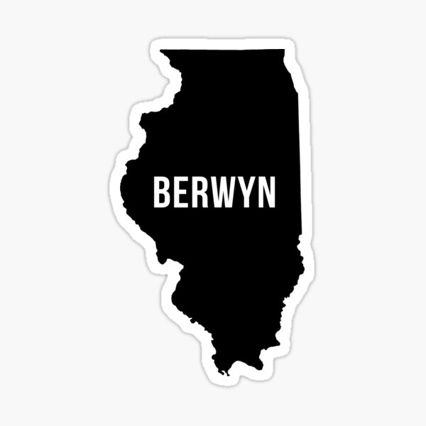 "Berwyn, Illinois Silhouette" Sticker for Sale by CartoCreative Redbubble