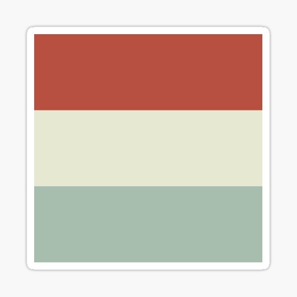 "Scarlet, light olive, & light teal Exotic Colour Patterns" Sticker for ...