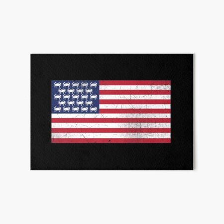 USA Flag Maryland Blue Crab Art Board Print