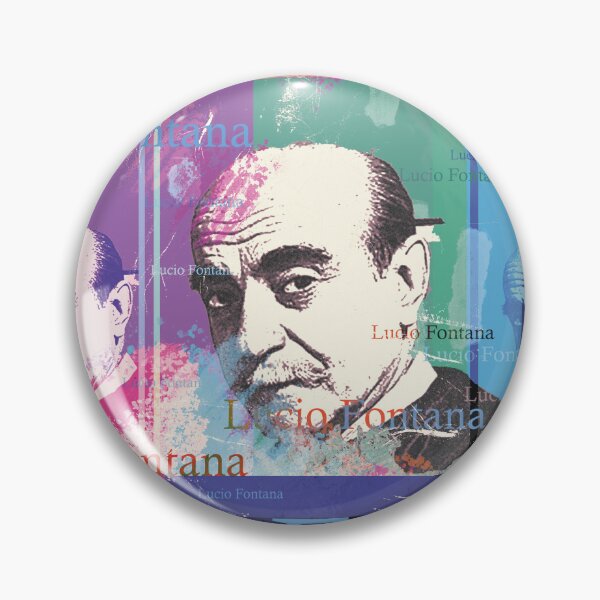 Item preview, Lucio Fontana portrait, aesthetic collage designed and sold by Mauswohn.