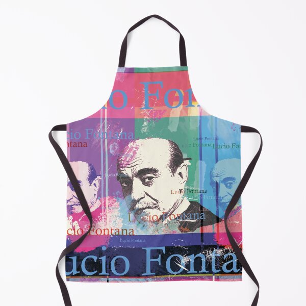 Item preview, Lucio Fontana portrait, aesthetic collage designed and sold by Mauswohn.