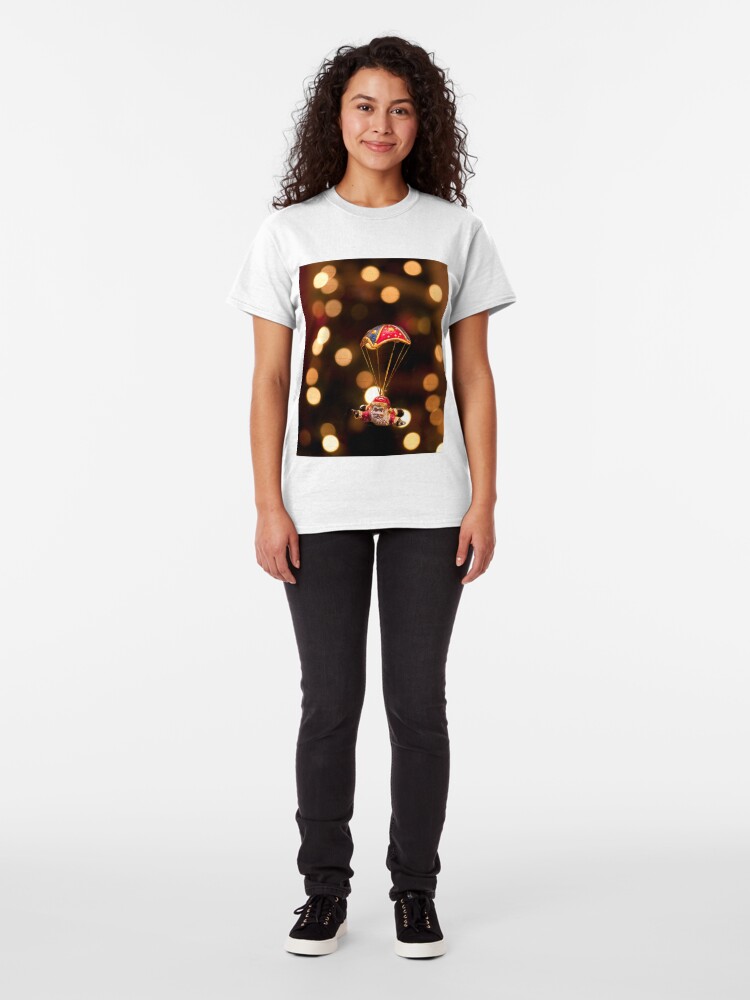 Alternate view of Skydiving Santa Classic T-Shirt