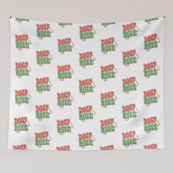 Item preview, 'Dogs Rule' (White) designed and sold by The Button Gal.