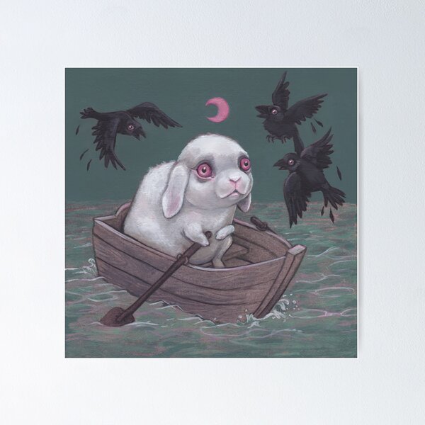 Creepy bunny doll Art Board Print for Sale by SmilyLily