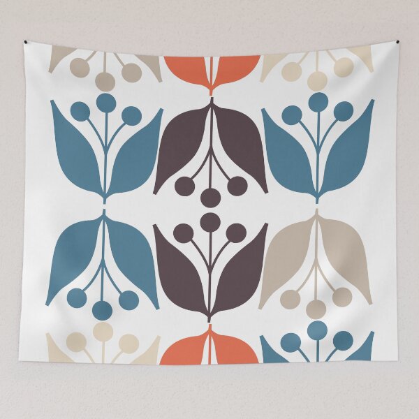 Item preview, Happy Florals // Abstract Bright Retro Pattern designed and sold by fossdesign.