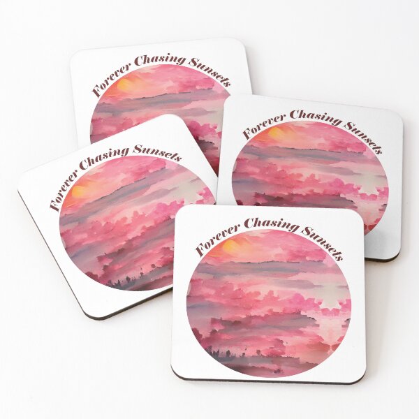 Item preview, Pink Sunset Painting - Forever Chasing Sunsets 4 designed and sold by Unaiza Khalid.