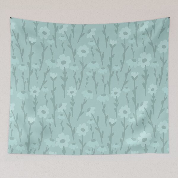 Item preview, Flower pattern background (Emerald green) designed and sold by kims-club.