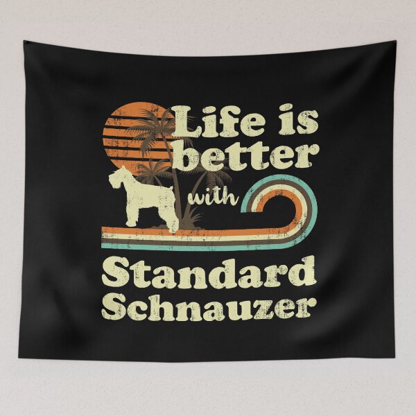 Artikelvorschau, Life is Better with Standard Schnauzer Vintage entworfen und verkauft von rafaeltto.