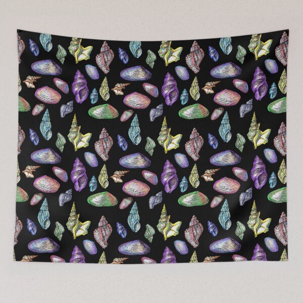 Item preview, Bright rainbow seashell fashion print designed and sold by Annalee Beer.
