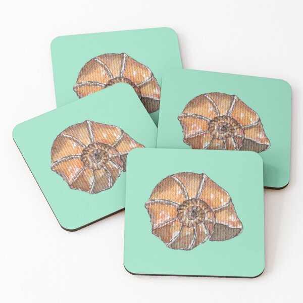 Item preview, Spiral Ribbed Seashell Watercolor designed and sold by euniza.