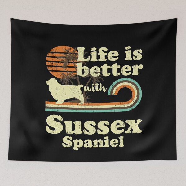 Item preview, Life is Better with Sussex Spaniel Vintage designed and sold by rafaeltto.