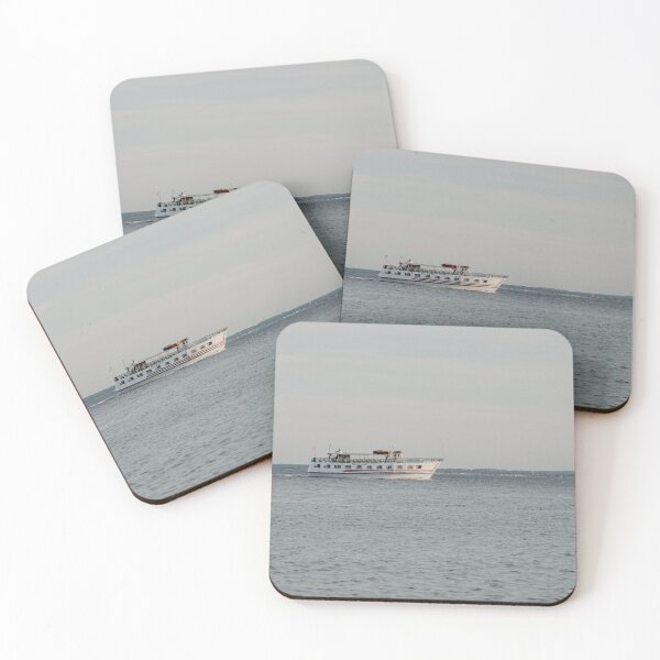 Item preview, boat on the lake michigan designed and sold by LindsayVTravels.