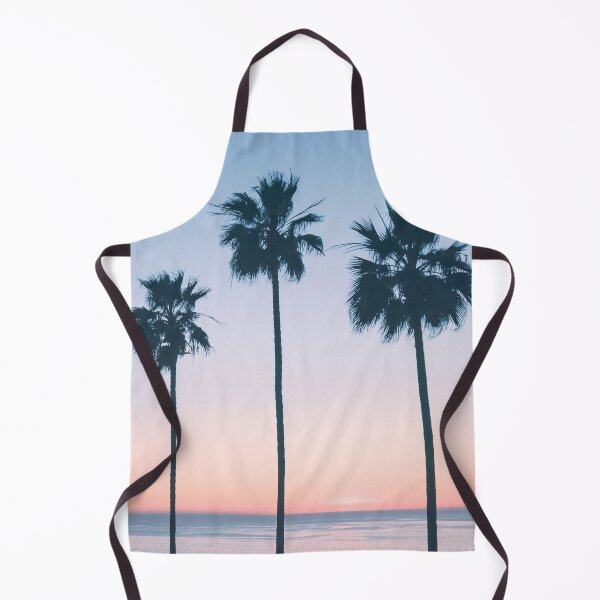 Item preview, Palm Tree Silhouettes Pink and Blue Tropical Sunset designed and sold by Wild Afterglow.
