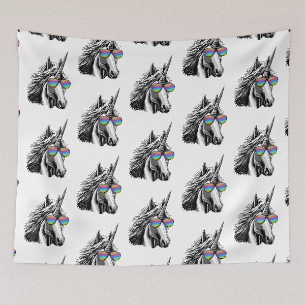 Item preview, Cool unicorn with rainbow sunglasses designed and sold by NewSignCreation.