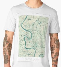 Dusseldorf Map Blue Vintage Men's Premium T-Shirt