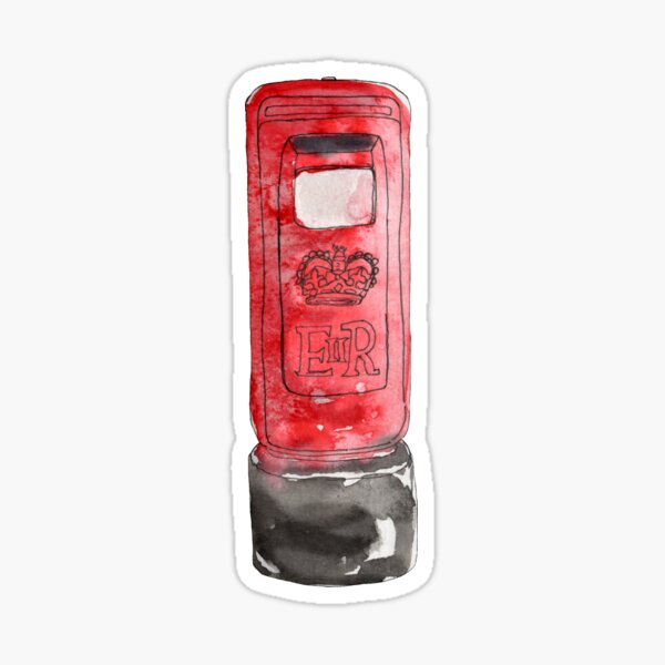 Item preview, Post Box - Red - Watercolour  designed and sold by RosalieReeves.