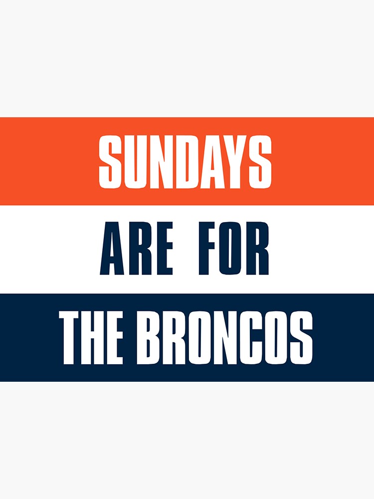 Denver Broncos // Retro Fan Art Design Sticker for Sale by AqUessT12