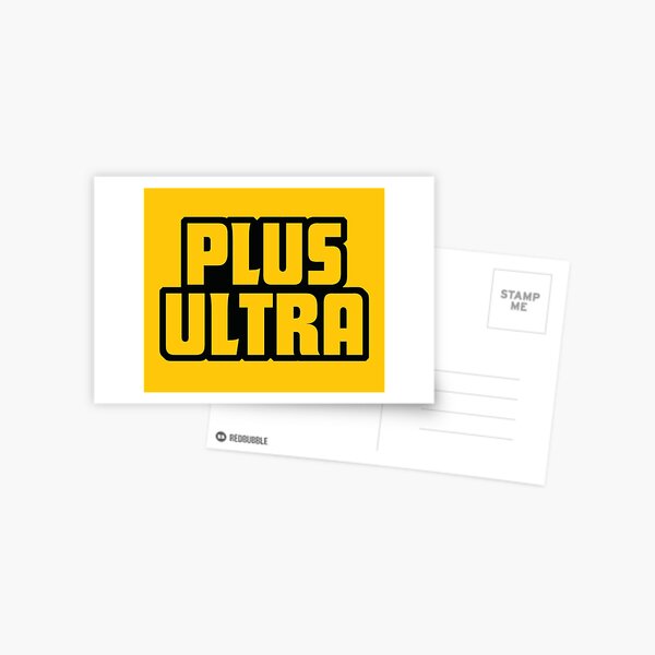 PLUS ULTRA! Word Art Postcard