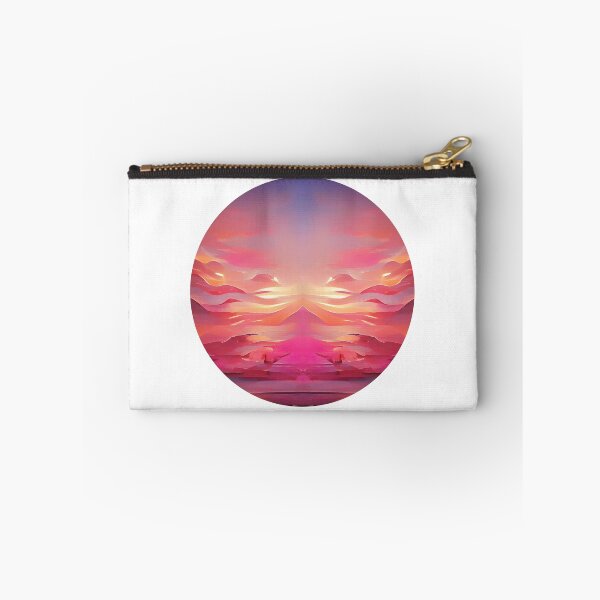 Item preview, Pink n Blue Sunset Painting - cicular designed and sold by Unaiza Khalid.