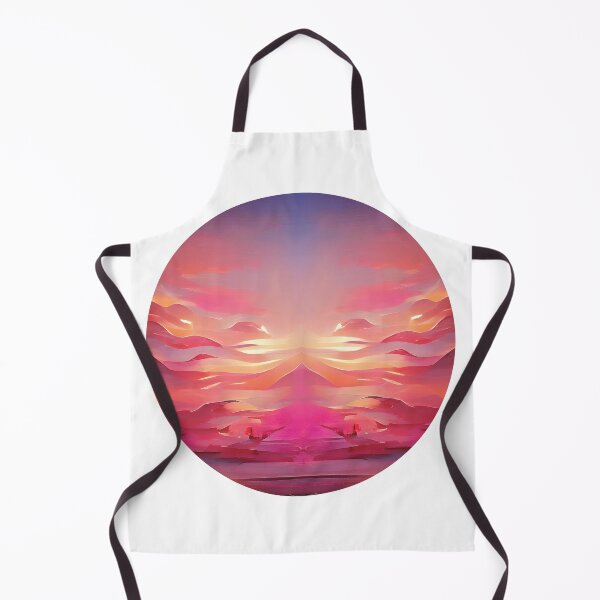 Item preview, Pink n Blue Sunset Painting - cicular designed and sold by Unaiza Khalid.