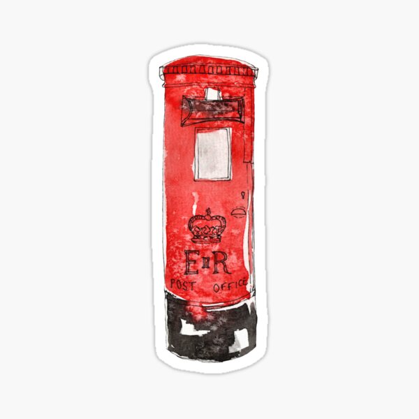 Item preview, Post Box - Red - Watercolour  designed and sold by RosalieReeves.