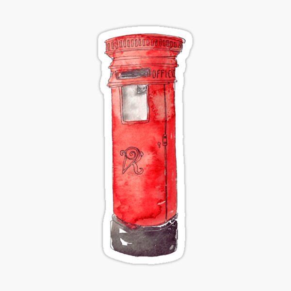 Item preview, Post Box - Red - Watercolour  designed and sold by RosalieReeves.
