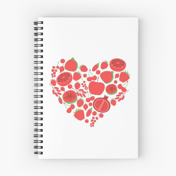 Item preview, Red fruit and berry vegan heart shape designed and sold by LuckyStep.