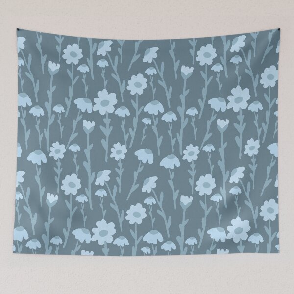 Item preview, Flower pattern background (Dark blue) designed and sold by kims-club.