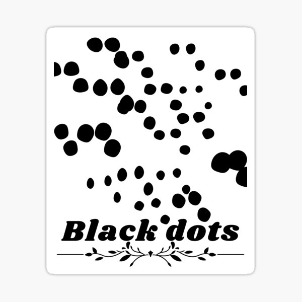 "Black dots" Sticker for Sale by RAJSHIVA Redbubble
