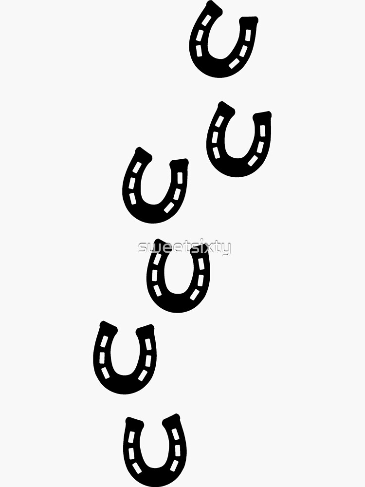 "Horseshoe Track" Sticker for Sale by sweetsixty Redbubble