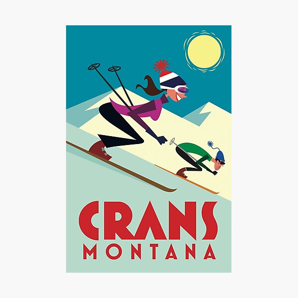 Item preview, Crans-Montana ski poster designed and sold by GAGodel.