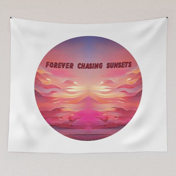 Item preview, Pink n Blue Sunset Painting - Forever Chasing Sunsets designed and sold by Unaiza Khalid.