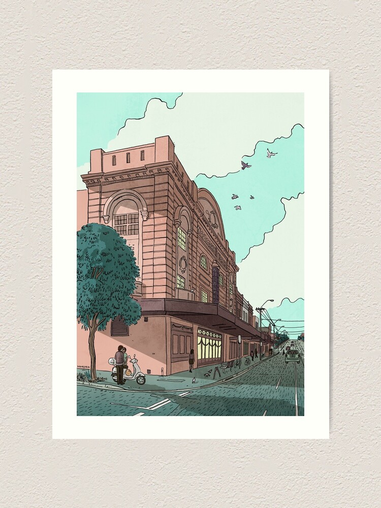 Alternate view of Meeting at the cinema Art Print