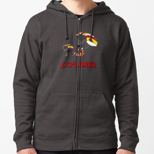 The ORIGINAL Stranger Things EXPLORERS Shirt - Dustin's Shirt Zipped Hoodie