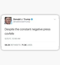 Covfefe Donald Trump Tweet Sticker