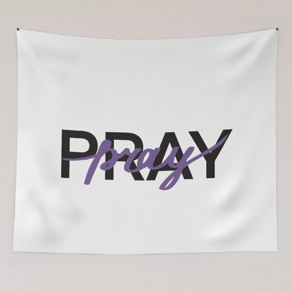 Item preview, Pray.  Violet Motivational quote.  Lettering  designed and sold by Drevych-shop.