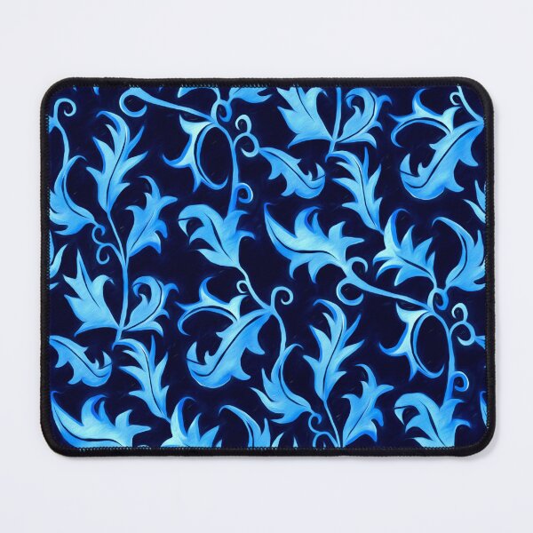 Item preview, Hand Painted Art Nouveau Vines - Velvet Blue designed and sold by TigaTiga.