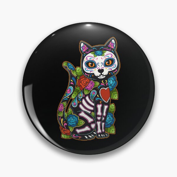Item preview, Cat Sugar Skull Mexico Calavera Dia De Los Muertos Halloween designed and sold by MalloWilli.