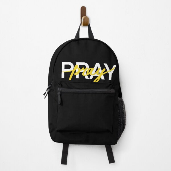 Item preview, Pray. Yellow Motivational quote. Lettering designed and sold by Drevych-shop.