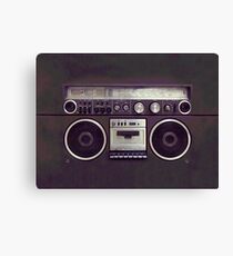 80s Retro Boombox Canvas Print
