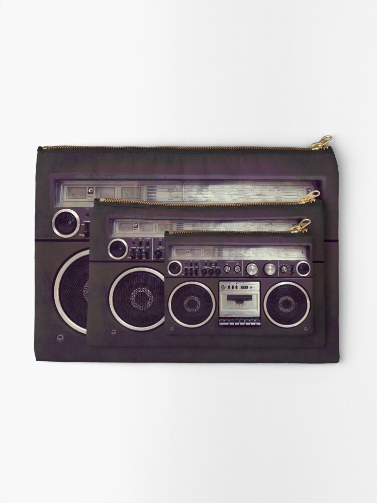 Alternate view of 80s Retro Boombox Cassette Player Zipper Pouch