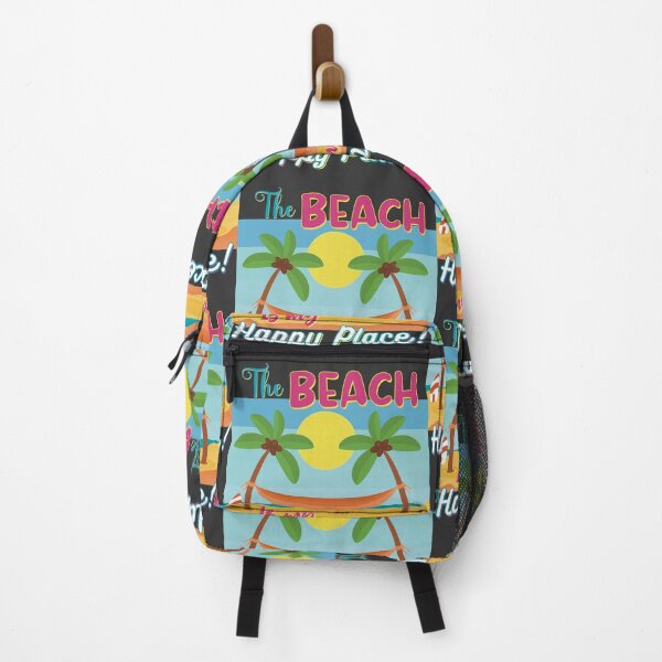 Item preview, The Beach Is My Happy Place palm trees smile designed and sold by MunsyArt.