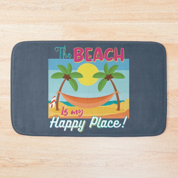 Item preview, The Beach Is My Happy Place palm trees smile designed and sold by MunsyArt.