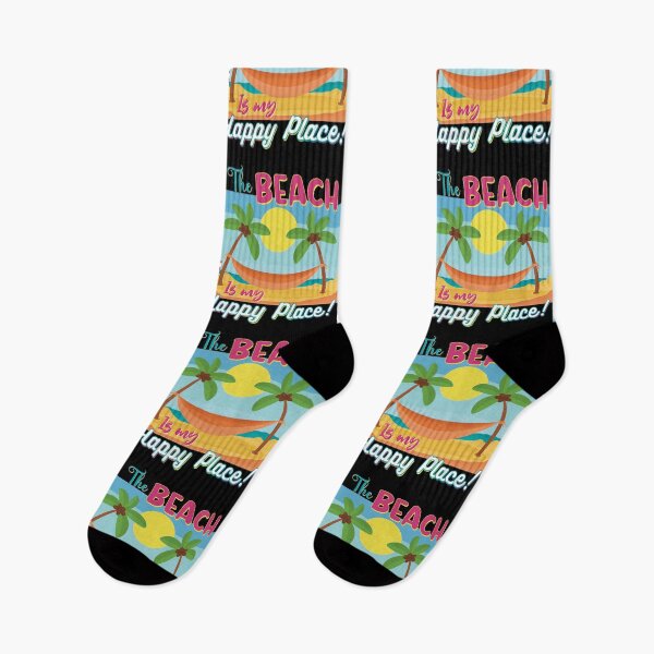 Item preview, The Beach Is My Happy Place palm trees smile designed and sold by MunsyArt.